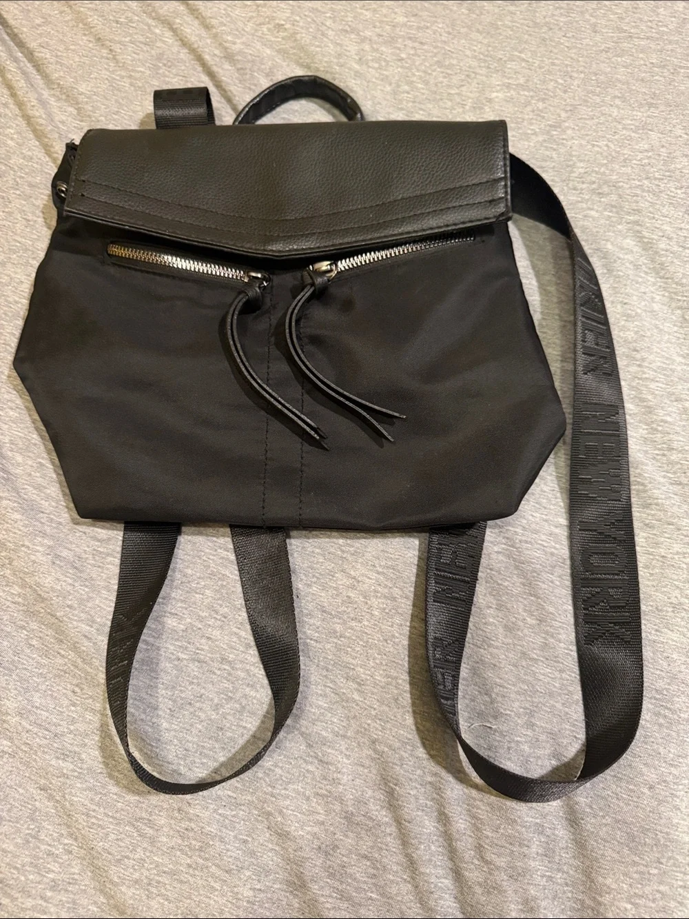 Botkier Black Nylon Convertible Backpack